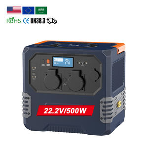 純粋正弦波 <span class=keywords><strong>12V</strong></span> 24V 出力 500ワット 500w ACアダプター ソーラー充電 バッテリー電源 キャンプ用 - Product Image 1