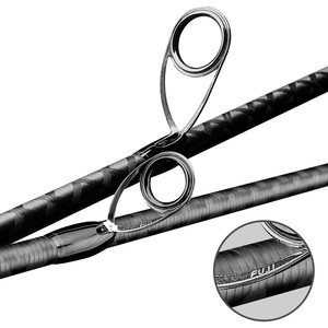 Caña de Pescar HONOREAL CENTURUS de 2 Secciones con Anillas <span class=keywords><strong>Fuji</strong></span> <span class=keywords><strong>SIC</strong></span>, Mango Ergonómico de EVA, para Casting, con Caña de Spinning Dura M ML MH - Product Image 1