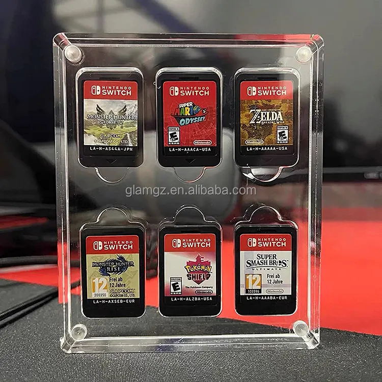 Neu im Jahr Switch Oled Game Card Aufbewahrung koffer 9 Steckplätze Vertikaler Kassetten ständer Acryl abdeckung für Nintendo Switch