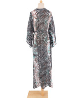 Super Kwaliteit Lange Wrap Doorzichtige Strandkleding Custom Stof Vrouwen Badpak Kaftan Strandjurk Cover Up Jurk