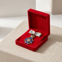 Boîte à bijoux en plastique pour femme, étui de présentation pour médailles, badges et pièces de monnaie, boîte cadeau ouverte pour souvenirs, récompenses, collection commémorative, durable