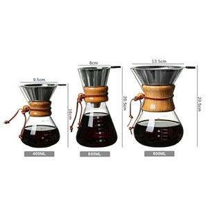Classic 400/600/800ml <span class=keywords><strong>Chemex</strong></span> Pot Colador de pantalla de vidrio Verter sobre <span class=keywords><strong>cafetera</strong></span> con <span class=keywords><strong>cafetera</strong></span> - Product Image 6