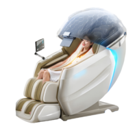 Fauteuil de massage corporel complet à ondes acoustiques avec rail SL, zéro gravité, thérapie thermique et Bluetooth pour le bien-être à domicile