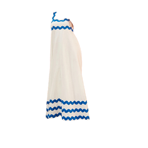 Vestido largo con tirantes hasta el suelo para <span class=keywords><strong>mujer</strong></span> <span class=keywords><strong>de</strong></span> verano, Patchwork <span class=keywords><strong>de</strong></span> encaje con columpio en el <span class=keywords><strong>pecho</strong></span>, cintura Natural - Product Image 3