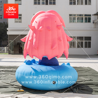 Mascotte de sirène géante gonflable 360°, 3M/5M, personnalisable, Oxford, durable, pompe à air électrique, publicité gonflable