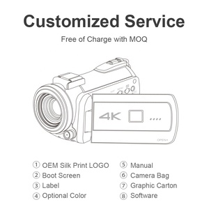 Caméra numérique 4K UHD IR Vision de nuit avec logo personnalisé Caméscope professionnel Wifi AC3 - Product Image 3