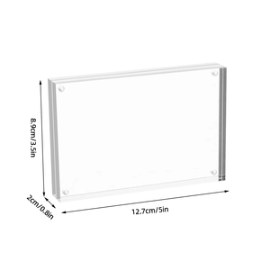 Cadres photo magnétiques en acrylique transparent personnalisés avec logo en relief et impression, tailles 4x6, 5x7, 6x8, 8x10, vente en gros - Product Image 3