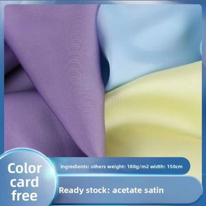 Tissu brocart double face 100% polyester, teint uni, style national, pour robes et jupes, tissé 180 g/m², largeur 43/44 pouces - Product Image 2