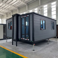Construction rapide, maison modulaire en acier de 20 pieds, extensible, pliable, conteneur, villa préfabriquée, design moderne, imperméable, école, hôpital