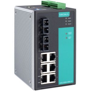 Commutateur géré d'entreprise Moxa EDS-508A-MM-SC 8 ports 1000 Mbps Fibre IEEE 802.3 24V Montage sur rail DIN industriel - Product Image 1