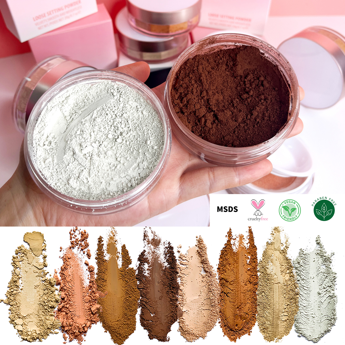 Водостойкая пудра для макияжа для жирной кожи, фирменная пудра для лица