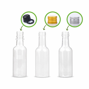Fournisseur de bouteilles de vin en plastique, mini PET transparentes de 50 ml pour échantillons de vin promotionnels et emballages cadeaux - Product Image 2