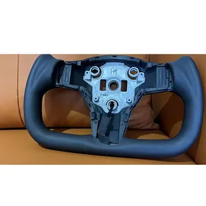 Newly Designed Car Interior Decoration Flow Durable Leather Steering Wheel For Tesla Model Y