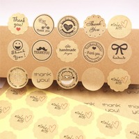 Autocollant adhésif en papier kraft coloré, étiquette fragile avec code-barres pour aliments, bougies et artisanat, impression de logo personnalisée