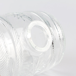 Drum Design Glass <strong>Whiskey</strong> Barrel <strong>with</strong> Cork Sealing Faucet and Wooden Base for Wine Beer &amp; <strong>Honey</strong> Packaged in Carton - Product Image 2