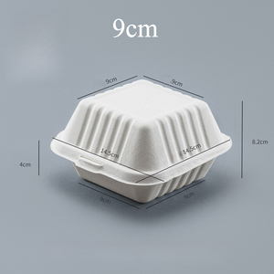 Kotak Makanan Sekali Pakai 9cm, Ramah Lingkungan, Biodegradable, Tahan Air, Dapat Didaur Ulang, dari Kertas Kraft, untuk <span class=keywords><strong>Burger</strong></span>, Sushi, Permen Karet, dan Makanan Bawa Pulang - Product Image 1