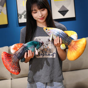 Nuevo 40cm realista <span class=keywords><strong>Guppy</strong></span> Animal de peluche de juguete realista pez almohada decoración del hogar Super suave felpa PP algodón relleno - Product Image 5