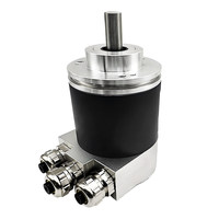 Capteur de position industriel à encodeur absolu multitours de type PVM58N-011/032AGR0BN-1213, PROFIBUS, 58 mm, 25 bits, arbre plein, 10-30 VDC