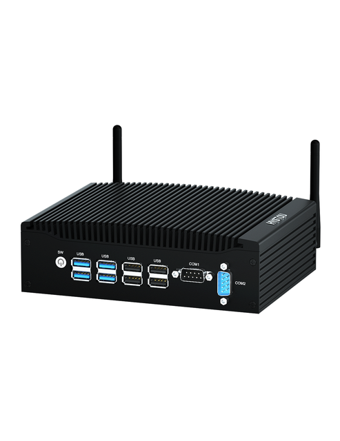 Hystou Hot Sale High Performance Industrial Automation Fanless Cooling Low Power PC H7 Core I5 1235U DDR4  Desktop Computer