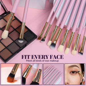 Juego de Brochas de Maquillaje Veganas de Lujo OEM OMD, Profesionales, al por Mayor, con Mango Rosa y Tubo Dorado, Personalizadas para Viaje - Product Image 3