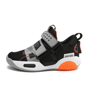 Chaussures de <span class=keywords><strong>basket</strong></span>-ball pour enfants, baskets de sport légères et respirantes, en Flyknit, avec Velcro, grande taille 31 40, pour garçons et filles - Product Image 1