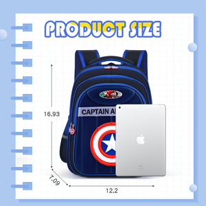 Mochilas escolares de dibujos animados para niños Marvel para C a p <span class=keywords><strong>i</strong></span> <span class=keywords><strong>n</strong></span> <span class=keywords><strong>t</strong></span> a America Nylon impermeable para niños de escuela primaria niñas - Product Image 3