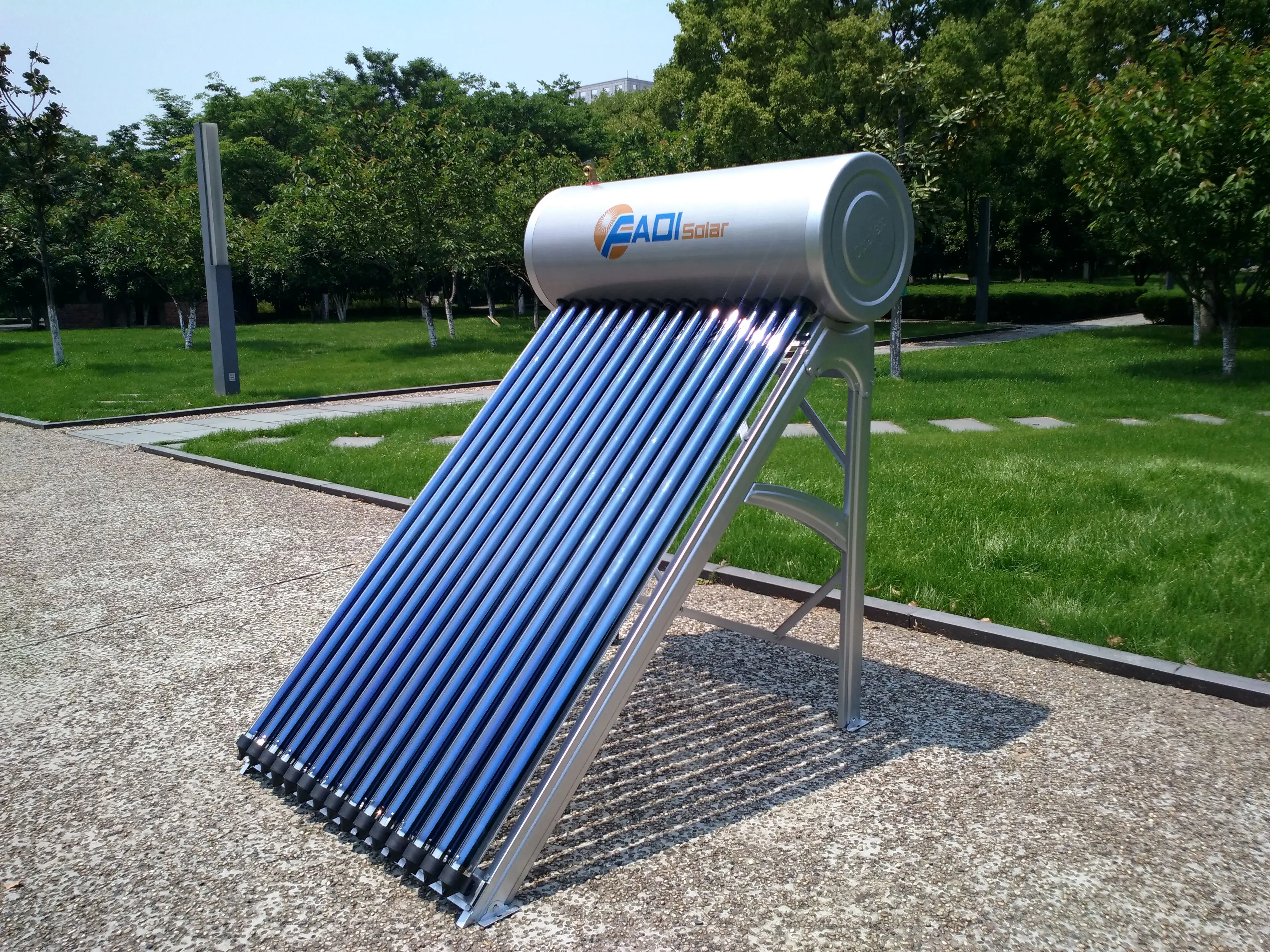 Solar Keymark Solar Water Heaters 150L Integrated Pressurized Solar Water Heater System Stainless Steel With Vacuum Tube