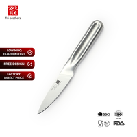 Couteau d'office de 3,5 pouces en acier inoxydable 3Cr13 de haute qualité et durable, avec manche creux écologique pour légumes et fruits de cuisine