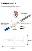 Nueva Etiqueta RFID Implantable de Plástico CASHT G-101 Dual FDX-B/HDX para Cerdos, Compatible con Lectores ISO para Ganadería Internacional