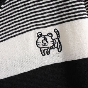 Vestido Corto de Punto con Cuello Solapa y Manga Corta a <span class=keywords><strong>Rayas</strong></span>, Estilo Europeo y Americano, Nuevo Verano 2026 - Product Image 5