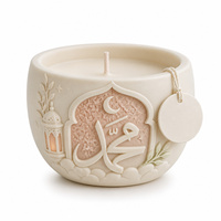 Moule en silicone pour bougie islamique Ramadan Mubarak, moule DIY mosquée et croissant de lune pour aromathérapie, décoration intérieure et cadeaux