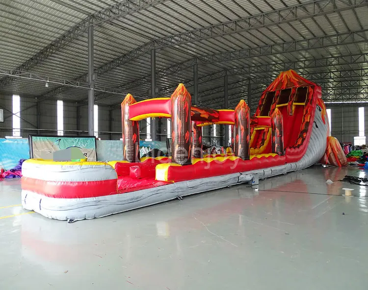 Hai làn đường lớn núi lửa Inflatable nước SLIDES cho người lớn và trẻ em Inflatable trượt N trượt