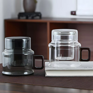 Teiera in Vetro Trasparente con Infusore <span class=keywords><strong>e</strong></span> Coperchio 400ml, Stile Zen Asiatico, Resistente al Calore, per Tè Sfuso <span class=keywords><strong>e</strong></span> Uso in Cerimonie - Product Image 3