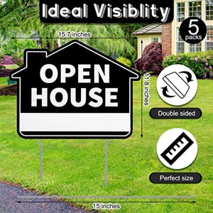 Professional Factory Customized <b>Open</b> House Moving Sign Letters Yard Plastic Corrugated Signs with Stakes Free Sample NR Brand - Product Image 4
