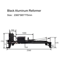Meilleur prix pour un reformer Pilates à cadre blanc pour usage domestique, en alliage d'aluminium, livraison rapide pour studio de Pilates et salle de sport