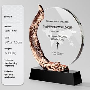 แก้วคริสตัล3D ถ้วยรางวัลทางธุรกิจของขวัญดีไซน์แบบถ้วยแก้วคริสตัล - Product Image 6