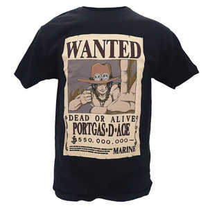 Great Eastern Entertainment One Piece Ace Wanted Poster T-shirt da uomo vestibilità regolare manica corta 100% cotone casual in jersey - Product Image 1
