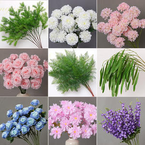 Flores Artificiales de Estilo Monet en Colores Pastel, Lirios y Tulipanes para Decoración de Bodas, Verde y Morado, Venta al Por Mayor - Product Image 4