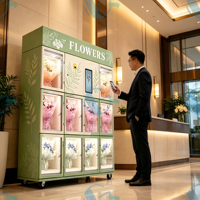 Distributeur automatique intelligent de fleurs en libre-service 24h/24, modèle OEM d'usine, vente chaude, distributeur de bouquets