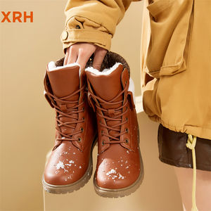 Botas de Nieve Personalizadas de Diseño para <span class=keywords><strong>Mujer</strong></span>, con Parte Superior de PU, Antideslizantes, con Cordones, Blancas, para la Temporada de Otoño, Venta al Por Mayor 2025 - Product Image 5