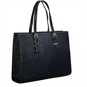 Sac en cuir véritable grande capacité, sac à main à bandoulière, fermeture éclair, couleur unie, pour le shopping et l'usage quotidien. - Product Image 3