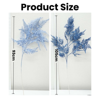 Feuilles de fougère artificielles en plastique en gros, bleues, 93 cm, 105 cm, plantes vertes artificielles, arrangement floral pour décorations de mariage