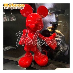 Escultura de Ratón Personalizada de Estilo <span class=keywords><strong>Pop</strong></span> Art, Estatua de <span class=keywords><strong>Mickey</strong></span> en Fibra de Vidrio, Escultura de Resina para Jardín con Diseño de Dibujos Animados - Product Image 5