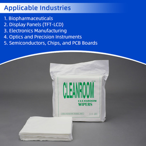 WIPESTAR 300pcs Dust-Free Square Cloths Polyester 110gsm Eco-Friendly High Quality 6x6 Inch Clean Room Wiper Display <strong>Panels</strong> - Product Image 5