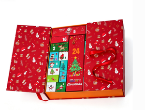 Custom Christmas Advent Calendar <b>Box</b> with <b>Red</b> Ribbon, 24 Days Countdown Gift <b>Box</b>, OEM/ODM Available - Product Image 4