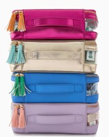 Sac de transport de luxe moderne pour tapis de Mahjong, en PVC transparent, avec fermeture éclair et poignée à pompon, pour rangement de Mahjong américain