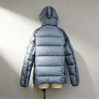 Doudoune Marque de Luxe Bleue pour Femmes, Manteaux d'Hiver Personnalisés, Veste Matelassée Hommes et Femmes