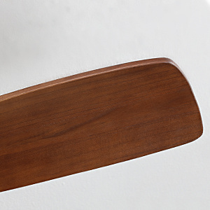 Ventilador de techo para interiores DB de 52 pulgadas con 3 aspas de madera maciza y luces Control remoto de motor reversible silencioso con luz - Product Image 2