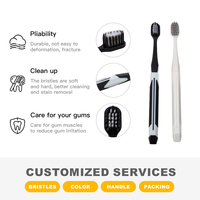 Brosse à dents de voyage en nylon à poils moyennement souples, colorée, avec logo personnalisé, pour adultes, vente en gros à prix abordable, pour usage domestique