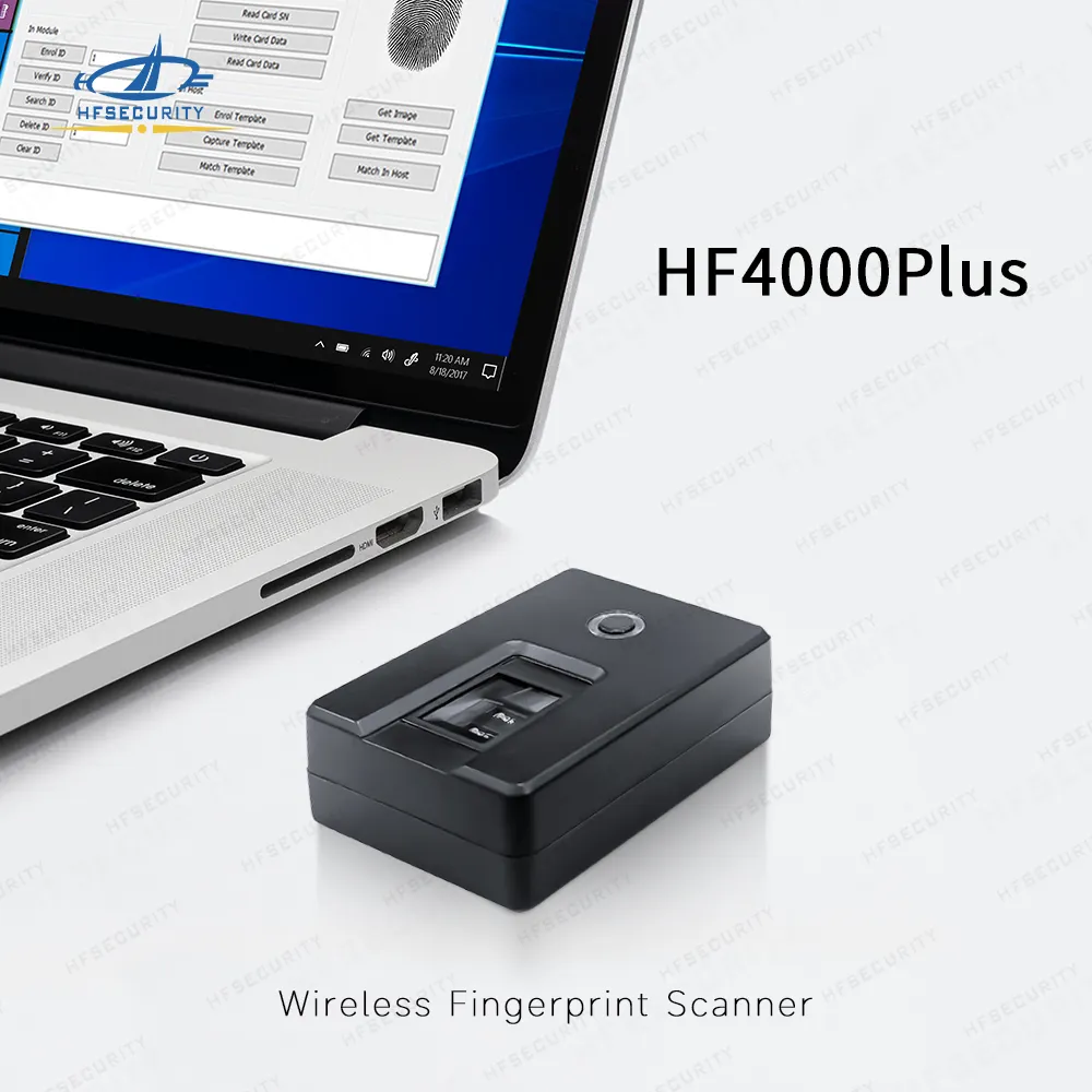 HFSecurity HF4000Plus Janela Quente Android USB Wifi Livre SDK Scanner de Impressão Dedo Leitor de Impressão Digital Scanner Biométrico